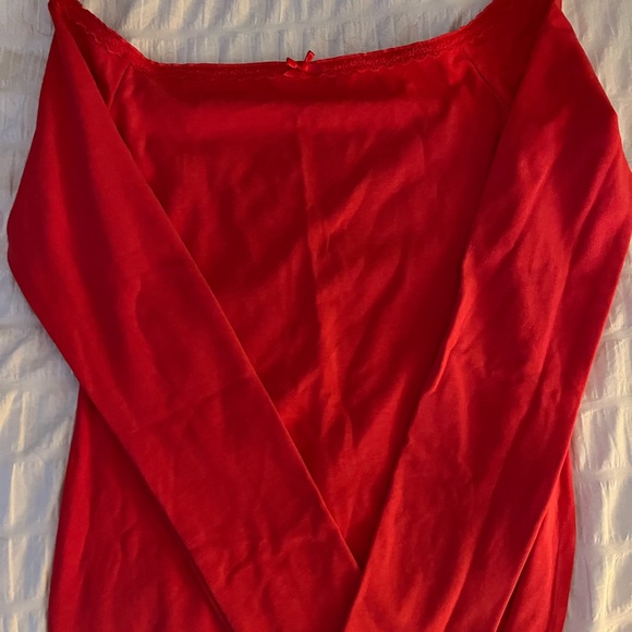 Wild Fable Red Off the Shoulder Bow Dress💋 - Picture 6 of 7